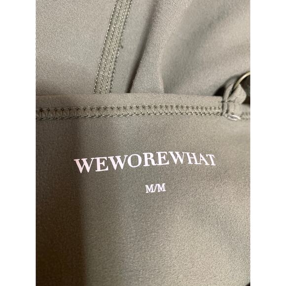 WeWoreWhat Women's Green Sleeveless Cami Camisole One Piece Workout Romper Sz M - Picture 4 of 5